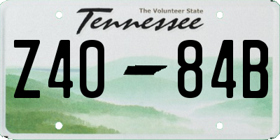 TN license plate Z4084B
