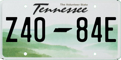 TN license plate Z4084E