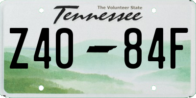 TN license plate Z4084F