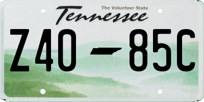 TN license plate Z4085C