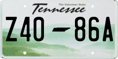 TN license plate Z4086A