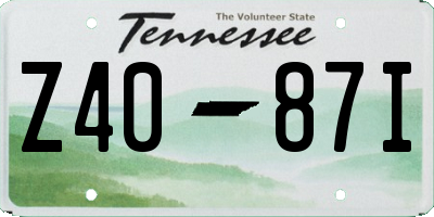 TN license plate Z4087I