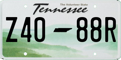 TN license plate Z4088R