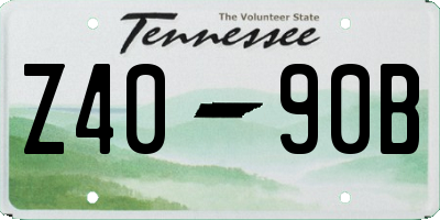 TN license plate Z4090B