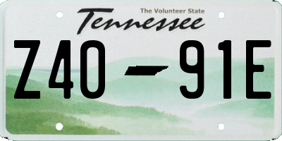 TN license plate Z4091E