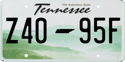 TN license plate Z4095F