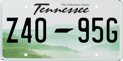 TN license plate Z4095G