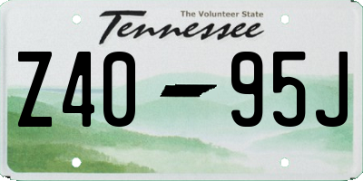TN license plate Z4095J