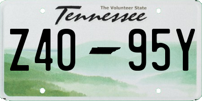 TN license plate Z4095Y