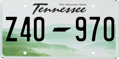 TN license plate Z4097O