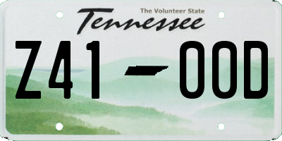 TN license plate Z4100D