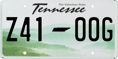 TN license plate Z4100G