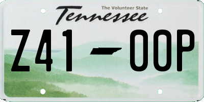 TN license plate Z4100P