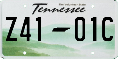 TN license plate Z4101C