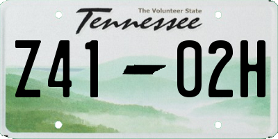 TN license plate Z4102H