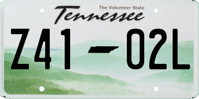 TN license plate Z4102L