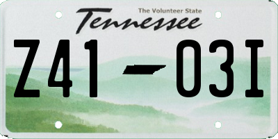 TN license plate Z4103I