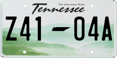 TN license plate Z4104A