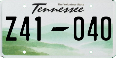 TN license plate Z4104O