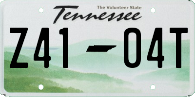 TN license plate Z4104T