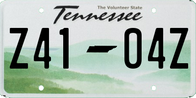 TN license plate Z4104Z