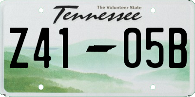 TN license plate Z4105B