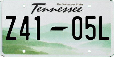 TN license plate Z4105L
