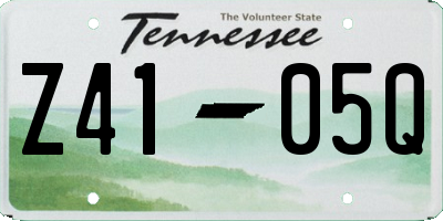 TN license plate Z4105Q