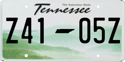 TN license plate Z4105Z