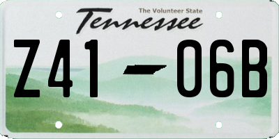 TN license plate Z4106B