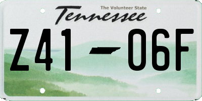 TN license plate Z4106F