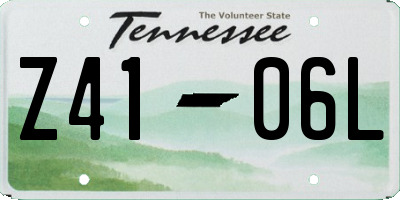TN license plate Z4106L