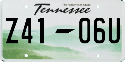 TN license plate Z4106U