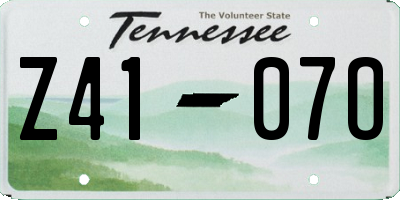 TN license plate Z4107O