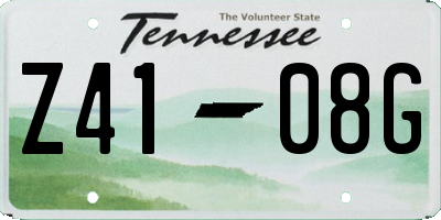 TN license plate Z4108G