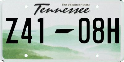 TN license plate Z4108H