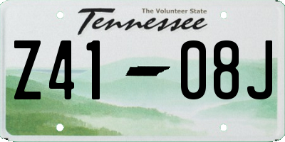TN license plate Z4108J
