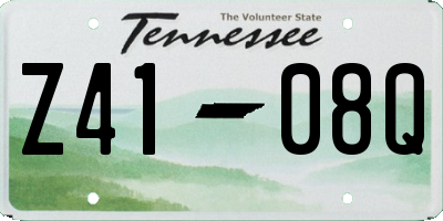 TN license plate Z4108Q