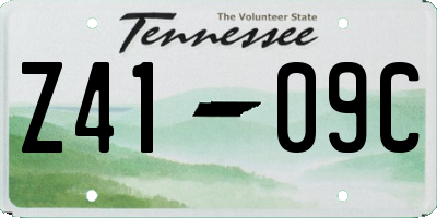 TN license plate Z4109C