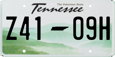TN license plate Z4109H