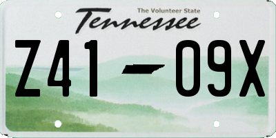 TN license plate Z4109X