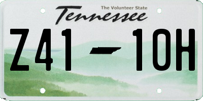 TN license plate Z4110H