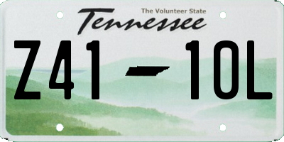 TN license plate Z4110L