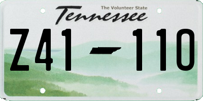 TN license plate Z4111O