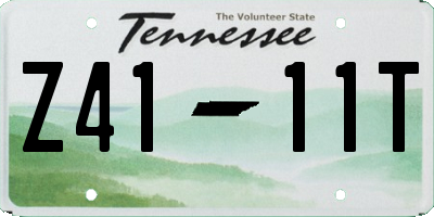 TN license plate Z4111T