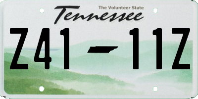 TN license plate Z4111Z