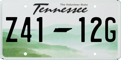 TN license plate Z4112G