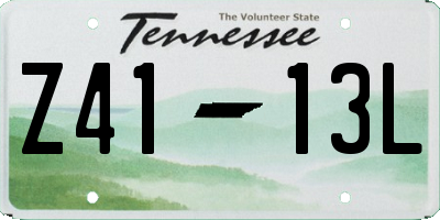 TN license plate Z4113L