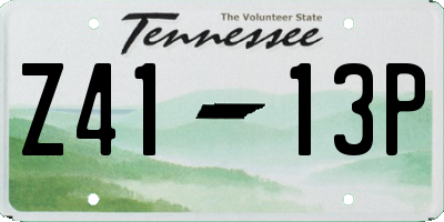TN license plate Z4113P