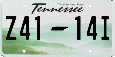 TN license plate Z4114I